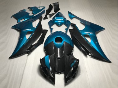 Light Blue w Carbon Fiber Style 08-16 R6 Fairings