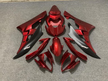 Maroon and Black 06-07 R6 Fairings