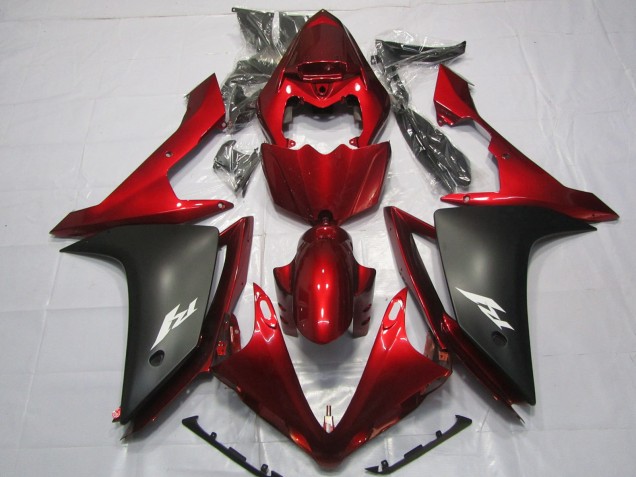 Maroon and Matte 07-08 R1 Fairings