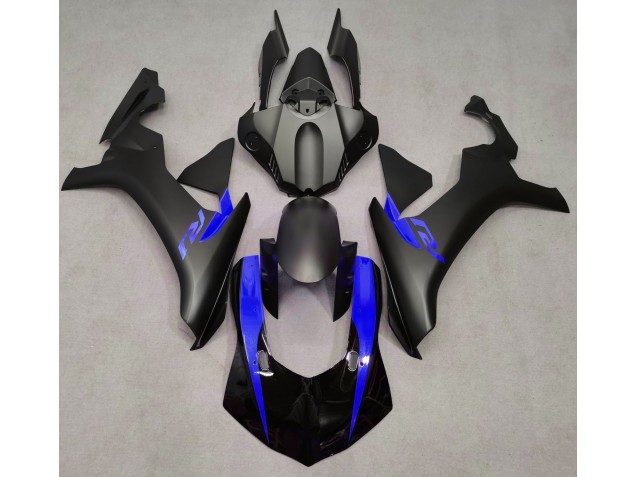 Matte Black & Blue 15-19 R1 Fairings