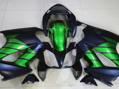 Matte Black & Green 02-12 VFR800 Fairings