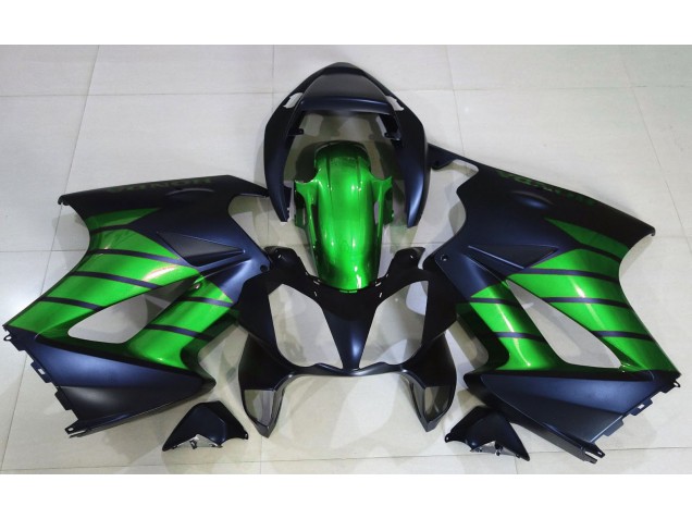 Matte Black & Green 02-12 VFR800 Fairings