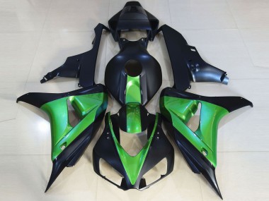 Matte Black & Green 06-07 CBR1000RR Fairings