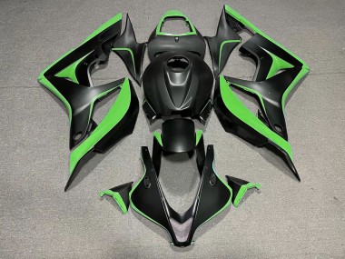 Matte Black & Green 07-08 CBR600RR Fairings