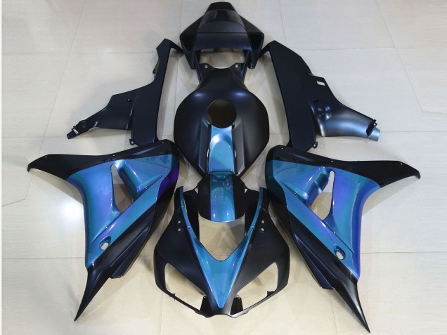 Matte Black & Light Blue 06-07 CBR1000RR Fairings