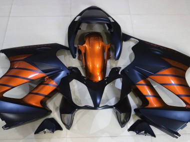 Matte Black & Orange 02-12 VFR800 Fairings