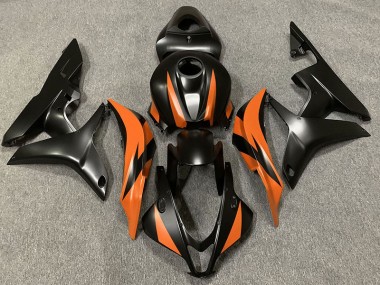 Matte Black & Orange Design 07-08 CBR600RR Fairings