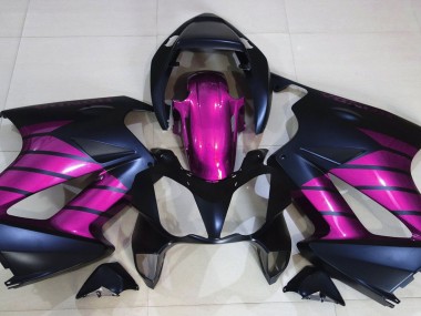 Matte Black & Pink 02-12 VFR800 Fairings