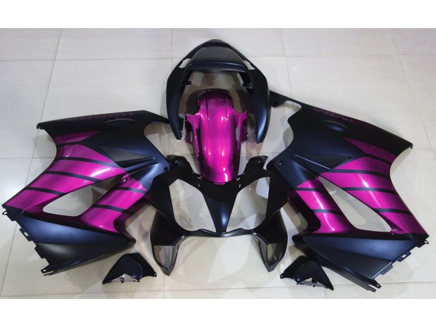 Matte Black & Pink 02-12 VFR800 Fairings