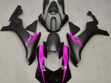 Matte Black & Pink 15-19 R1 Fairings