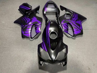 Matte Black & Purple Skull 01-03 CBR600 F4i Fairings