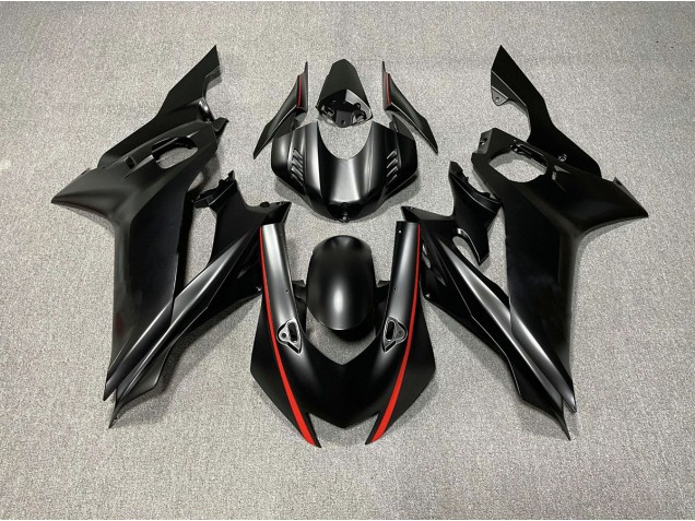 Matte Black & Red Accents 17-21 R6 Fairings