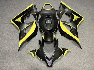 Matte Black & Yellow 07-08 CBR600RR Fairings