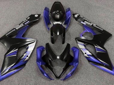 Matte Black and Blue 05-06 GSXR 1000 Fairings