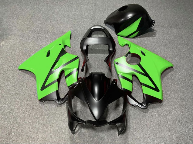 Matte Black and Green 01-03 CBR600 F4i Fairings