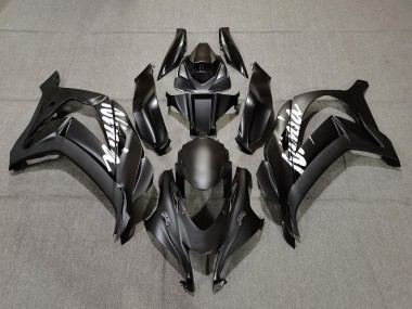 Matte Black with White 16-19 ZX10R Fairings