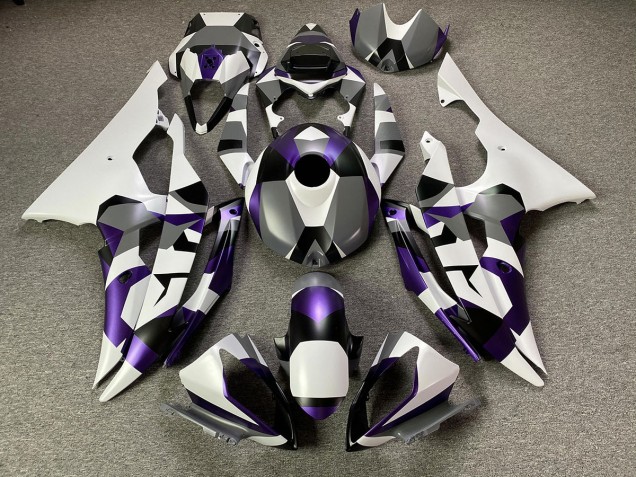 Mystic Purple Snow Camo 08-16 R6 Fairings