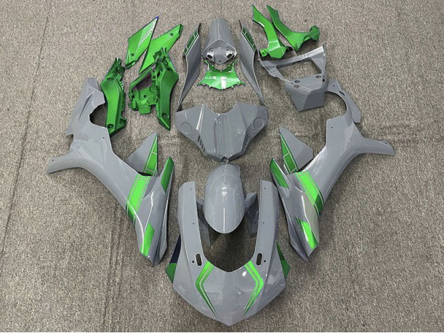 Nardo Grey & Green Accents 15-19 R1 Fairings