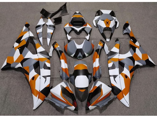 Orange Camo Plain 08-16 R6 Fairings