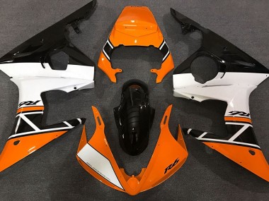 Orange White and Black 03-04 R6 Fairings