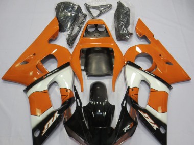 Orange White and Black 98-02 R6 Fairings