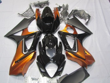 Orange and Black 07-08 GSXR 1000 Fairings