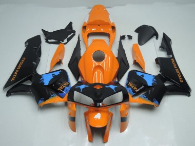 Orange and Black Splatter 05-06 CBR600RR Fairings