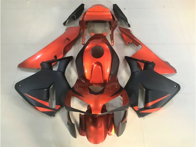 Orange and Matte Black 03-04 CBR600RR Fairings