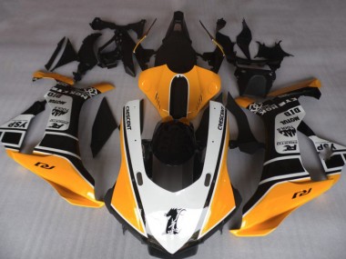 Orange and White 15-19 R1 Fairings