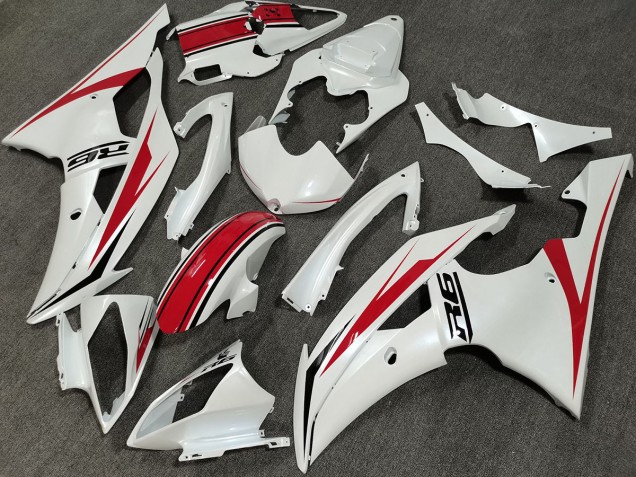 Pearl White Custom 08-16 R6 Fairings