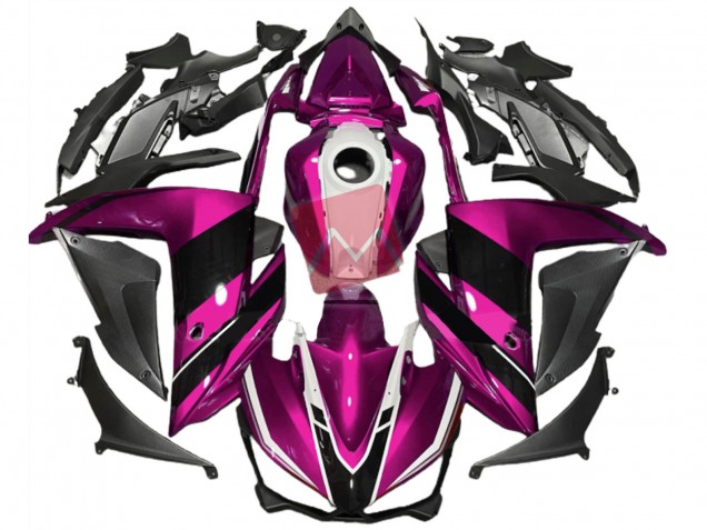 Pink Black and White 15-18 R3 Fairings