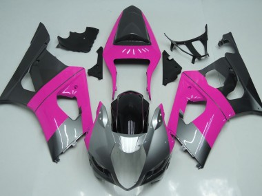 Pink Silver and Black 03-04 GSXR 1000 Fairings