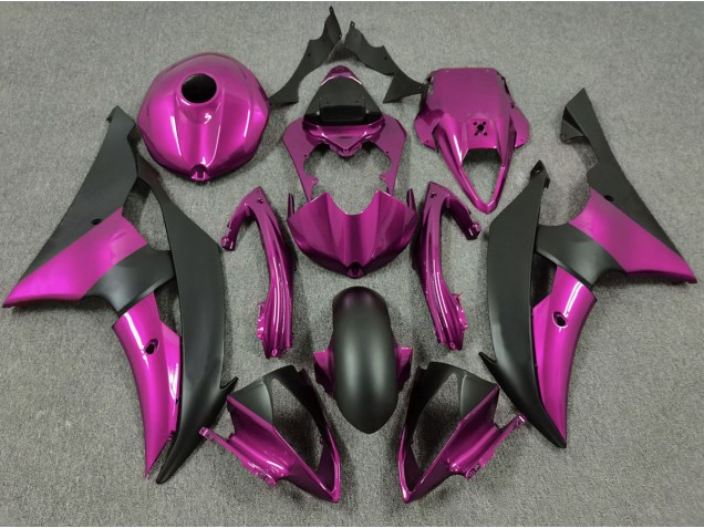 Pink and Matte Black 08-16 R6 Fairings