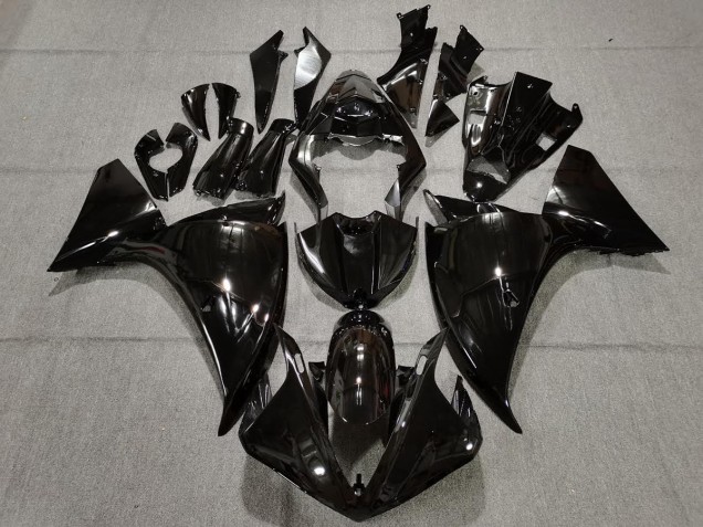 Plain Gloss Black 09-11 R1 Fairings