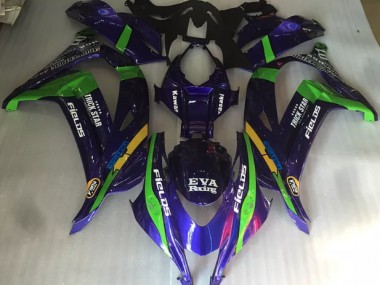Purple Green and Gloss 16-19 ZX10R Fairings