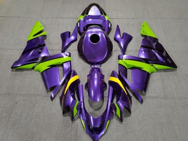 Purple Green and Yellow 04-05 ZX10R Fairings