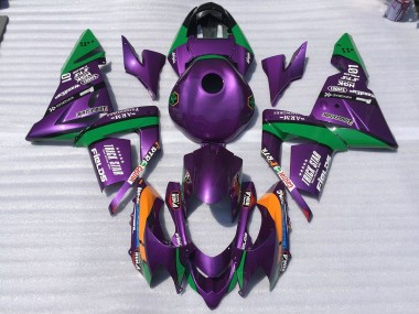 Purple and Green Trickstar 04-05 ZX10R Fairings