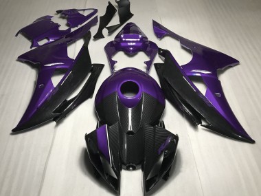 Purple w Carbon Fiber Style 08-16 R6 Fairings