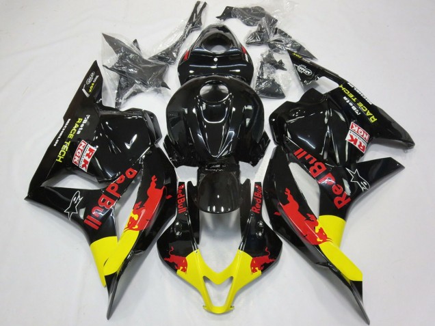 Red Bull Gloss Black 09-12 CBR600RR Fairings