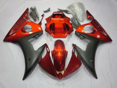 Red / Orange Matte 03-04 R6 Fairings