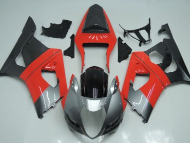 Red Silver and Black 03-04 GSXR 1000 Fairings