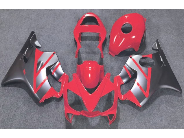 Red and Matte Silver 01-03 CBR600 F4i Fairings