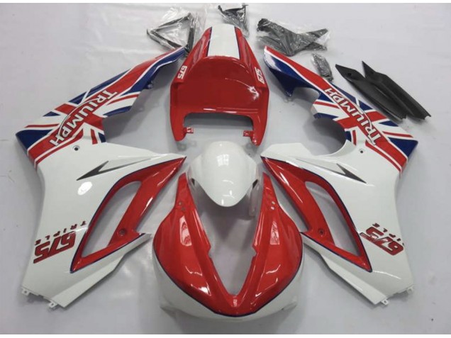 Red and White 09-12 Daytona 675 Fairings