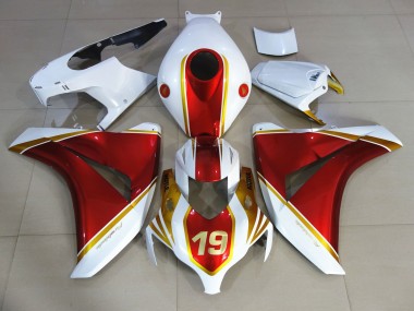 Red and White 19 08-11 CBR1000RR Fairings