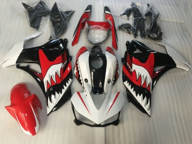 Red and White Shark 15-18 R3 Fairings