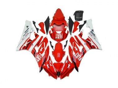 Red and White Star Fiat 06-07 R6 Fairings