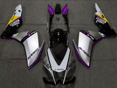 Silver Pirelli & Purple 10-15 RSV4 1000 Fairings