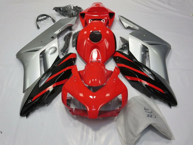 Silver Red and Black 04-05 CBR1000RR Fairings