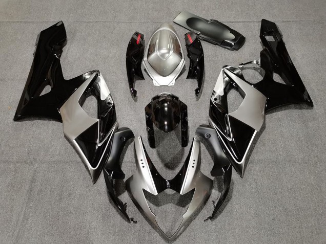 Silver and Black 05-06 GSXR 1000 Fairings
