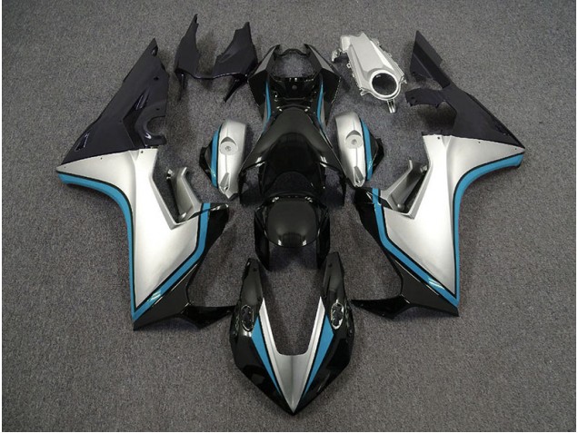 Silver and Black & Light Blue 17-23 CBR1000RR Fairings